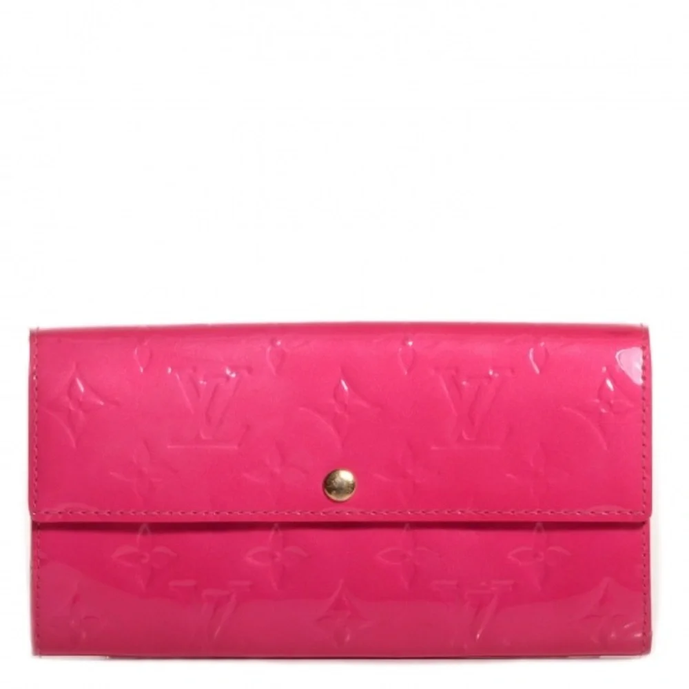 LOUIS VUITTON pink Vernis Wallet